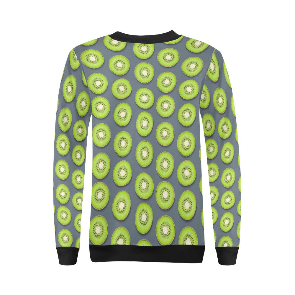 Kiwi Pattern Print Design KW06 Women Long Sleeve Sweatshirt-JorJune