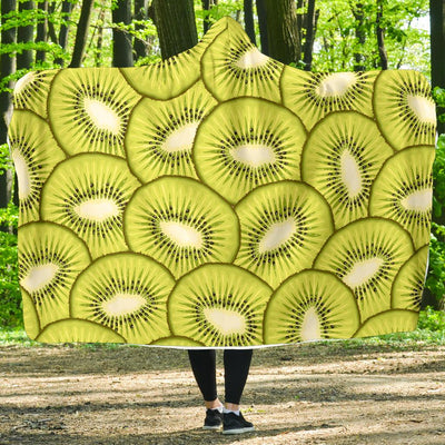 Kiwi Pattern Print Design KW07 Hooded Blanket-JORJUNE.COM