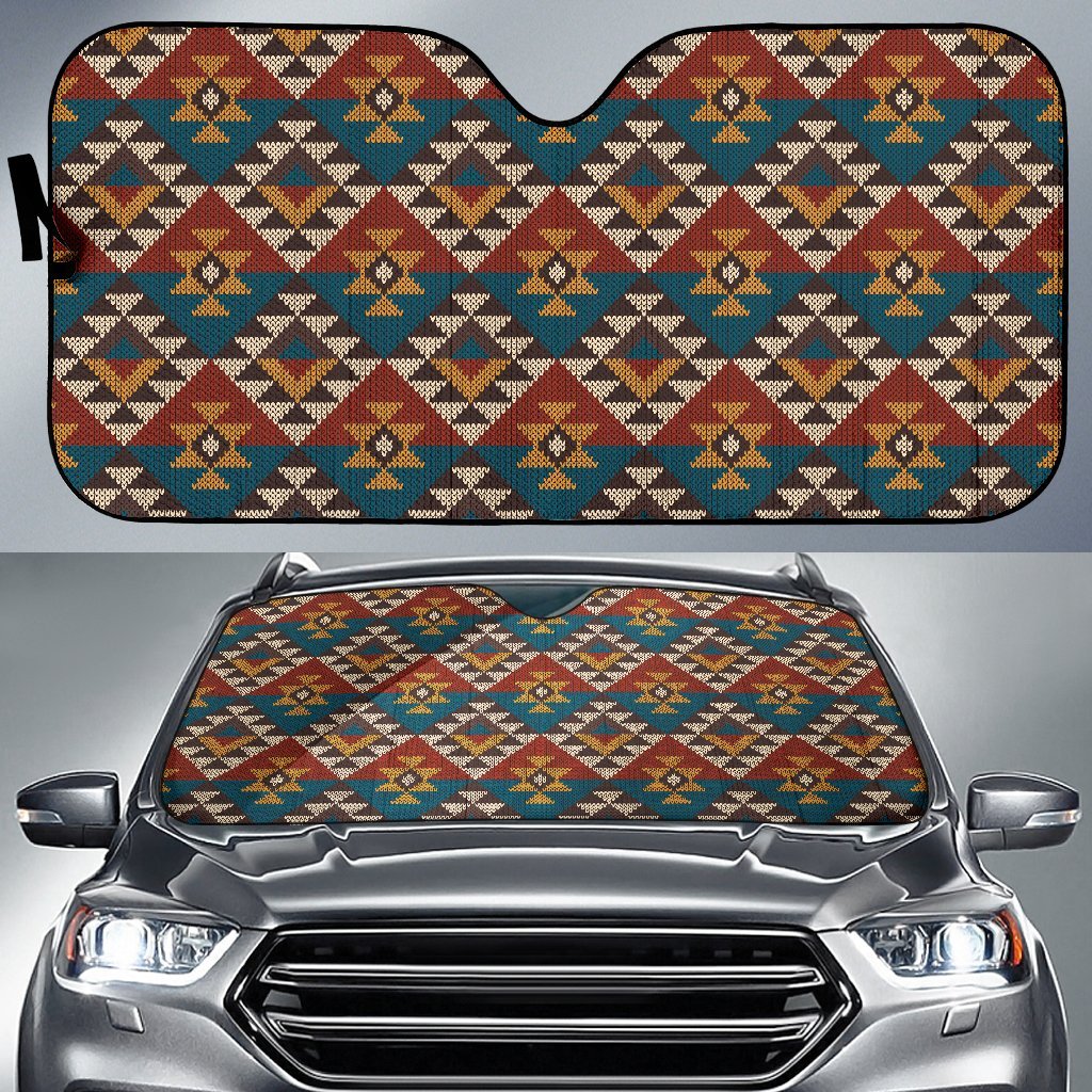 Knit Aztec Tribal Car Sun Shade-JorJune