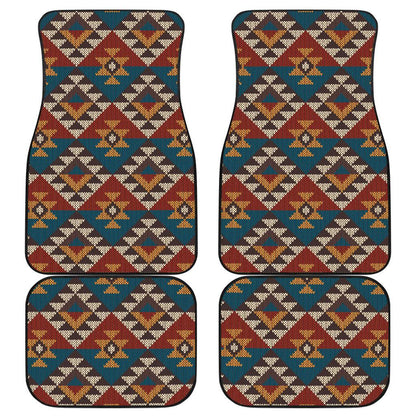 Knit Aztec Tribal Front and Back Car Floor Mats