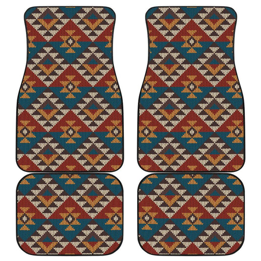 Knit Aztec Tribal Front and Back Car Floor Mats