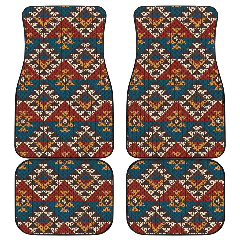 Knit Aztec Tribal Front and Back Car Floor Mats