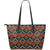 Knit Aztec Tribal Large Leather Tote Bag