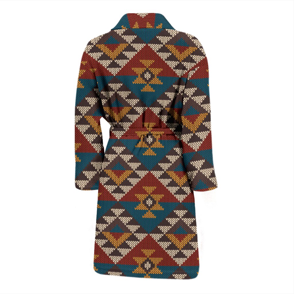 Knit Aztec Tribal Men Bath Robe