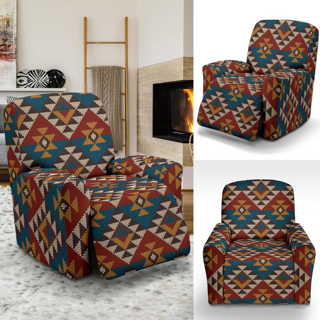 Knit Aztec Tribal Recliner Slipcover-JORJUNE.COM