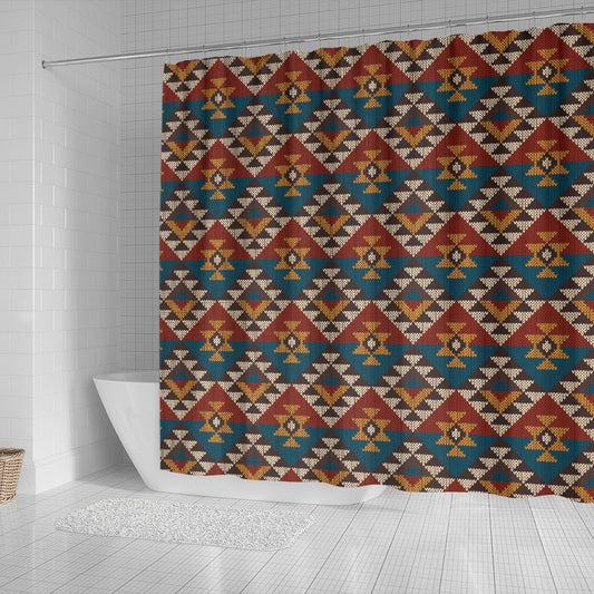 Knit Aztec Tribal Shower Curtain