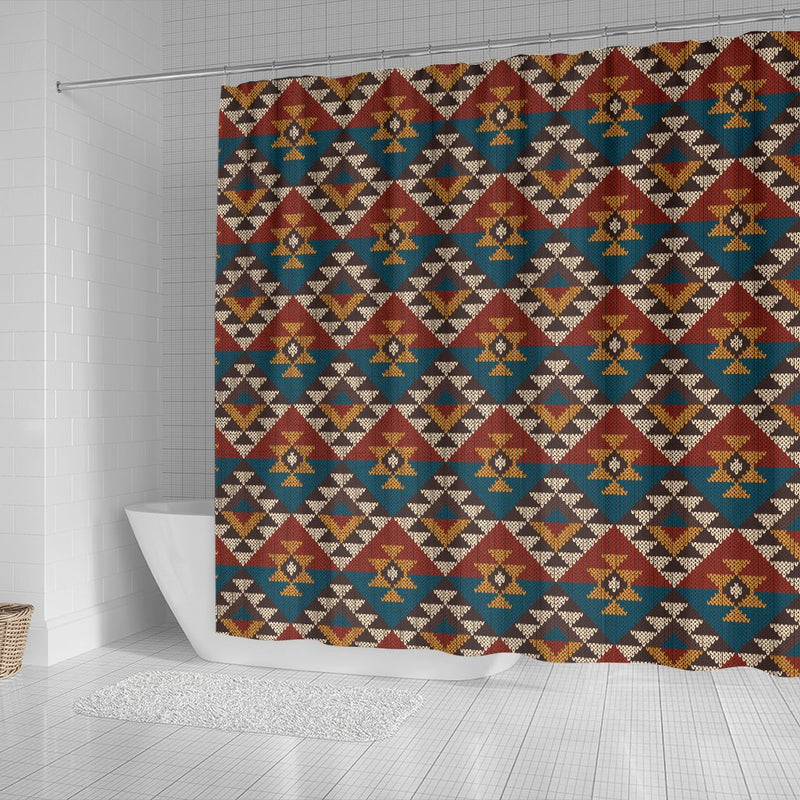 Knit Aztec Tribal Shower Curtain