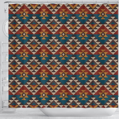 Knit Aztec Tribal Shower Curtain