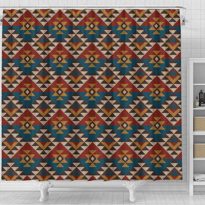Knit Aztec Tribal Shower Curtain