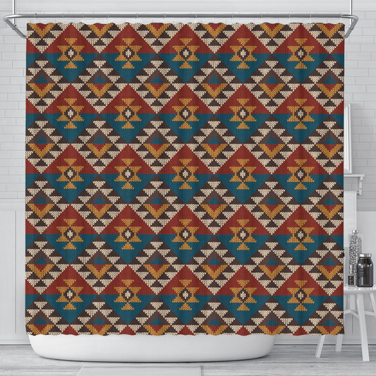 Knit Aztec Tribal Shower Curtain