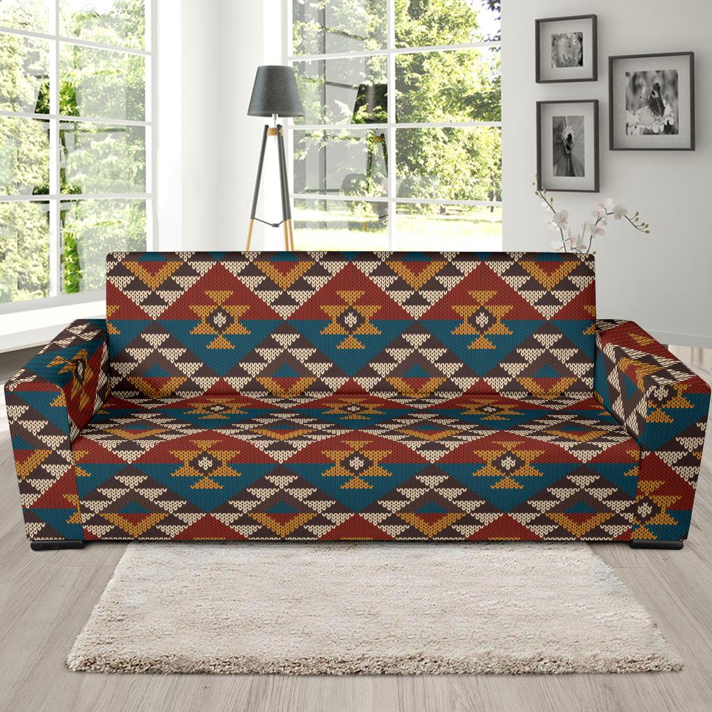 Knit Aztec Tribal Sofa Slipcover-JORJUNE.COM