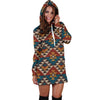 Knit Aztec Tribal Women Hoodie Dress