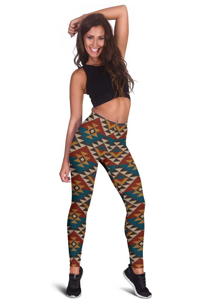 Knit Aztec Tribal Women Leggings