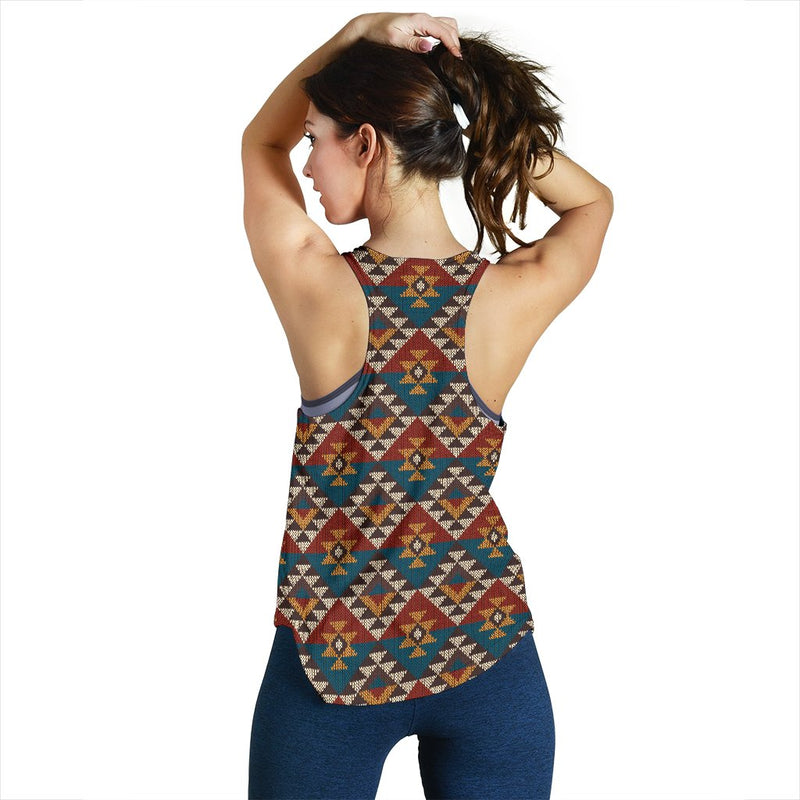 Knit Aztec Tribal Women Racerback Tank Top