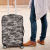 Knit Black White Camo Camouflage Print Luggage Cover Protector