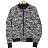 Knit Black White Camo Print Men Casual Bomber Jacket