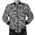 Knit Black White Camo Print Men Casual Bomber Jacket