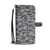 Knit Black White Camo Camouflage Print Wallet Phone Case