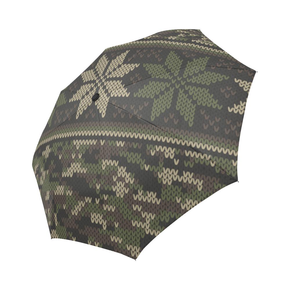 Knit Camo Automatic Foldable Umbrella