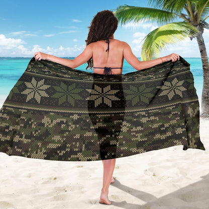 Knit Camouflage Camo Beach Sarong Pareo Wrap