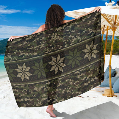 Knit Camouflage Camo Beach Sarong Pareo Wrap