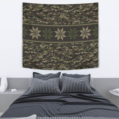 Knit Camouflage Camo Wall Tapestry