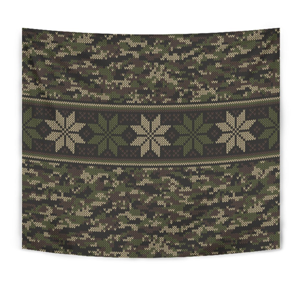 Knit Camouflage Camo Wall Tapestry