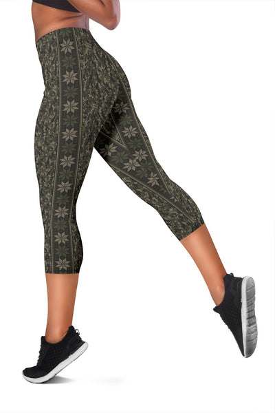 Knit Camo Women Capris