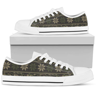 Knit Camouflage Camo Women High Top Canvas Shoes