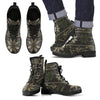 Knit Camouflage Camo Women & Men Leather Boots