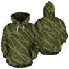 Knit Green Camo Camouflage Print All Over Zip Up Hoodie