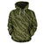 Knit Green Camo Camouflage Print All Over Zip Up Hoodie