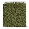 Knit Green Camo Camouflage Print Duvet Cover Bedding Set