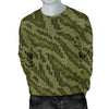 Knit Green Camo Print Men Crewneck Sweatshirt