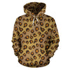 Knit Leopard Print All Over Print Hoodie