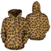 Knit Leopard Print All Over Zip Up Hoodie