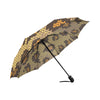 Knit Leopard Print Automatic Foldable Umbrella