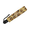 Knit Leopard Print Automatic Foldable Umbrella