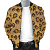 Knit Leopard Print Men Casual Bomber Jacket