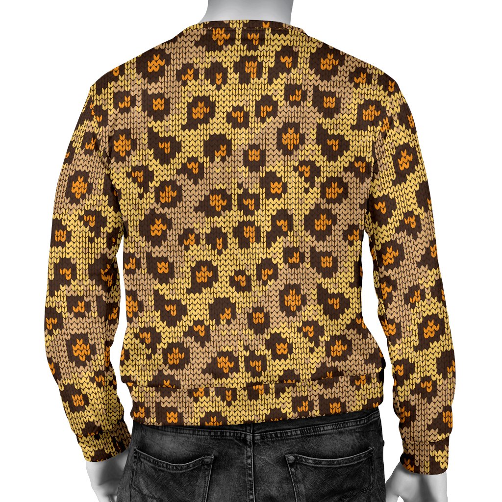 Mens best sale leopard sweatshirt