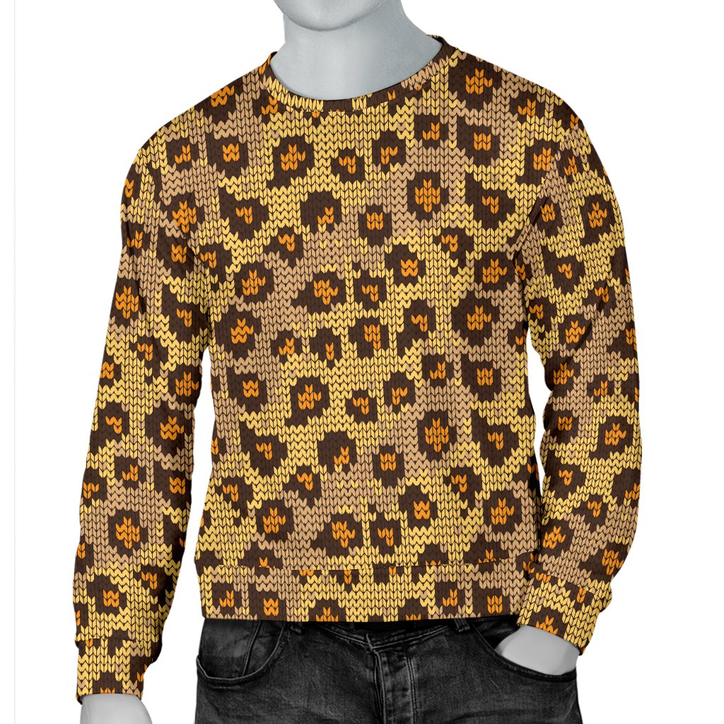 Mens leopard print on sale jumper