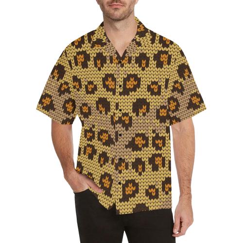 Knit Leopard Print Men Hawaiian Shirt