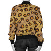 Knit Leopard Print Women Casual Bomber Jacket