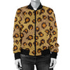 Knit Leopard Print Women Casual Bomber Jacket