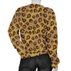 Knit Leopard Print Women Crewneck Sweatshirt