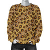 Knit Leopard Print Women Crewneck Sweatshirt