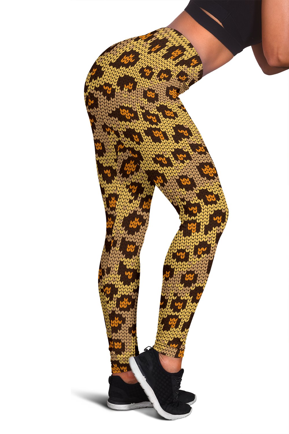 Knit Leopard Print Women Leggings