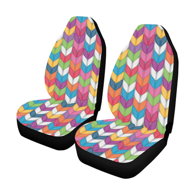 Knit Pattern Print Design 01 Car Seat Covers (Set of 2)-JORJUNE.COM