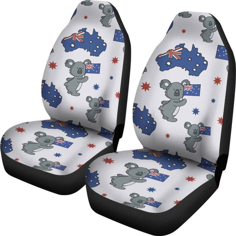 Koala Australia Day Themed Design Universal Fit Car Seat Covers