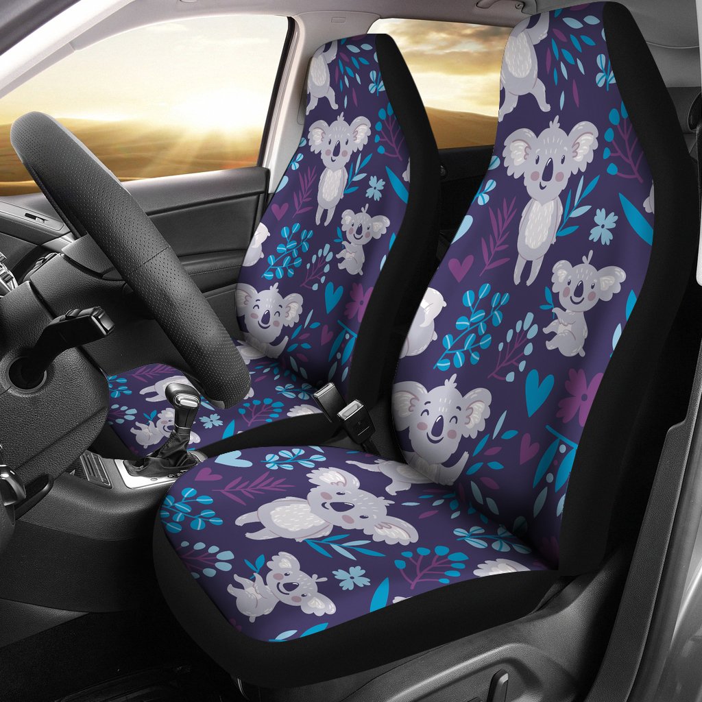Koala Cute Themed Design Print Universal Fit Car Seat Covers